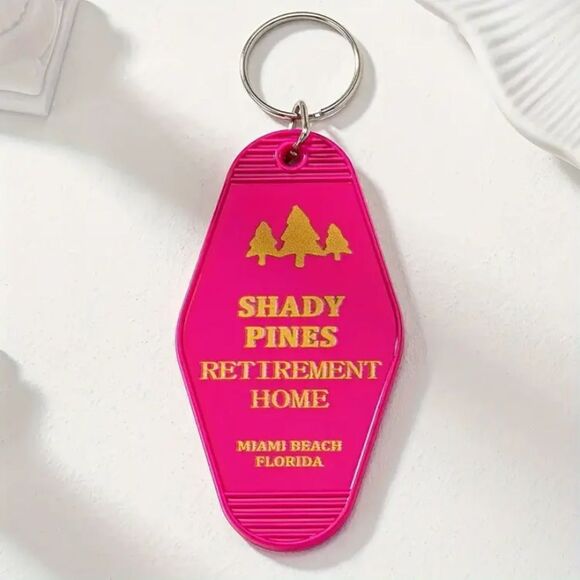 ✨ 🆕 ✨ Golden Girls Fans Shady Pines Retirement Home Acrylic Motel Keychain✨ - Picture 5 of 10
